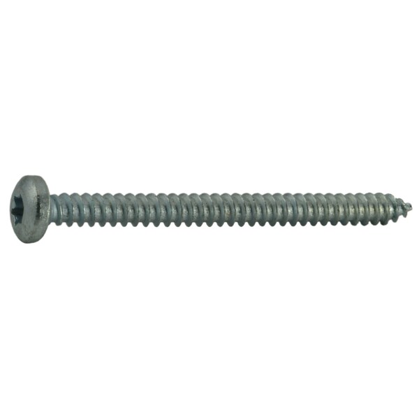Midwest Fastener Sheet Metal Screw, #8 x 2 in, Zinc Plated Steel Pan Head Torx Drive, 20 PK 37071 - main